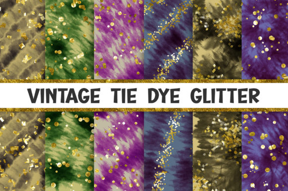 Download Vintage Tie Dye Glitter Background Set - Background set Collection
