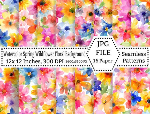 Download Watercolor Summer Spring Background Set - Background set Collection