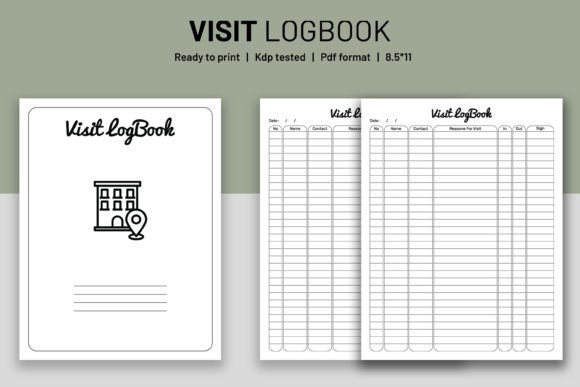 Download Visit Log Book KDP Interior - Premium Resources