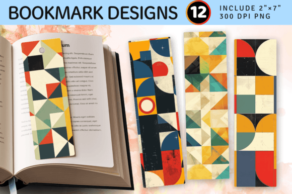 Download Retro Geometric Shapes PNG Bookmark Desi - Retro geometric shapes Collection