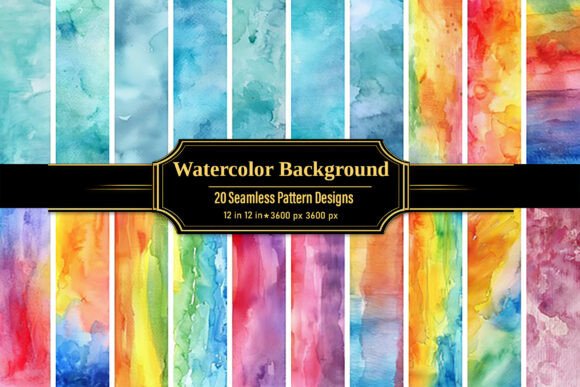 Download Dreamy Rainbow Watercolor Background Set - Background set Collection