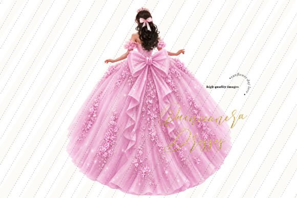 Download Dusty Pink Ball Gown Princess Clipart - Dusty pink Collection