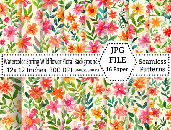 Download Watercolor Summer Spring Background Set - Background set Collection